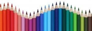 Cadena de lápices de colores
